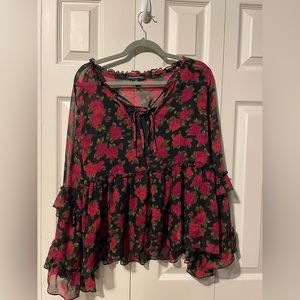 Rose pattern AE blouse